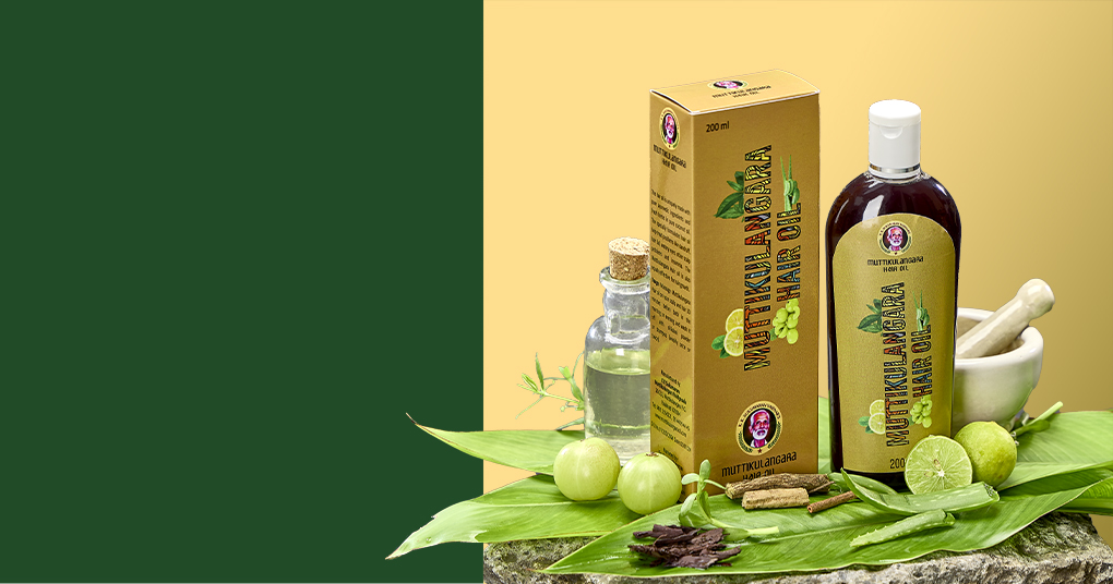 100% Natural Ayurvedic Herbal Hair Care Oil - Muttikulangara Hair Oil by FourbyonPharma